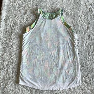 Athleta Double tank top /2 in one  Sz XL 14  mint  white
